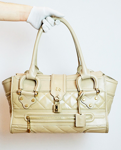 Manor, £185, Handbags, Beige, Leather, Front view